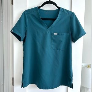 FIGS Scrub Top- Catarina-Carribean Blue- S- RARE